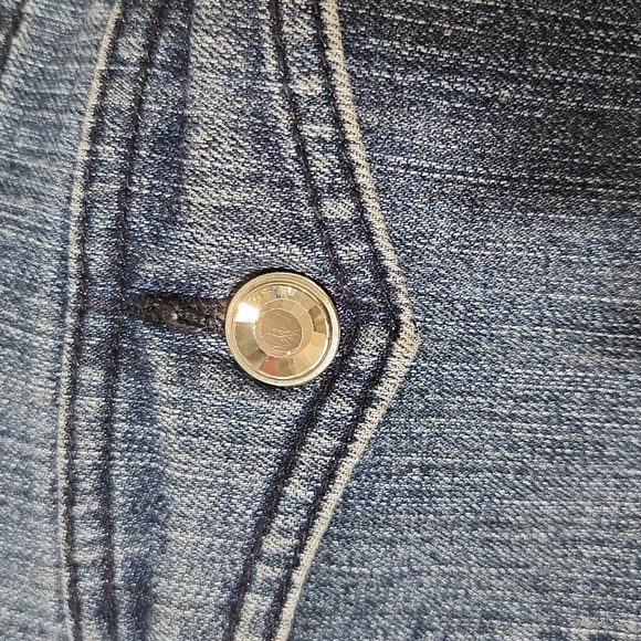 Christine Alexander Crystal Rhinestone Embellished Cropped Jeans Sz 8 - Picture 11 of 13